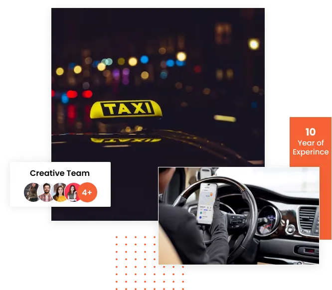 Taxi App Development mockup image