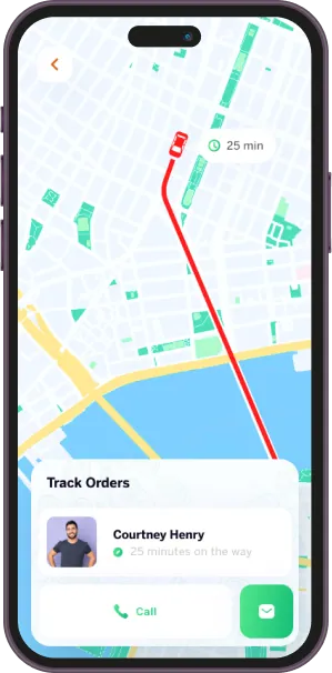 Delivery App mockup