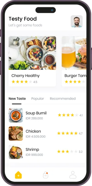 Food Ordering app mockup