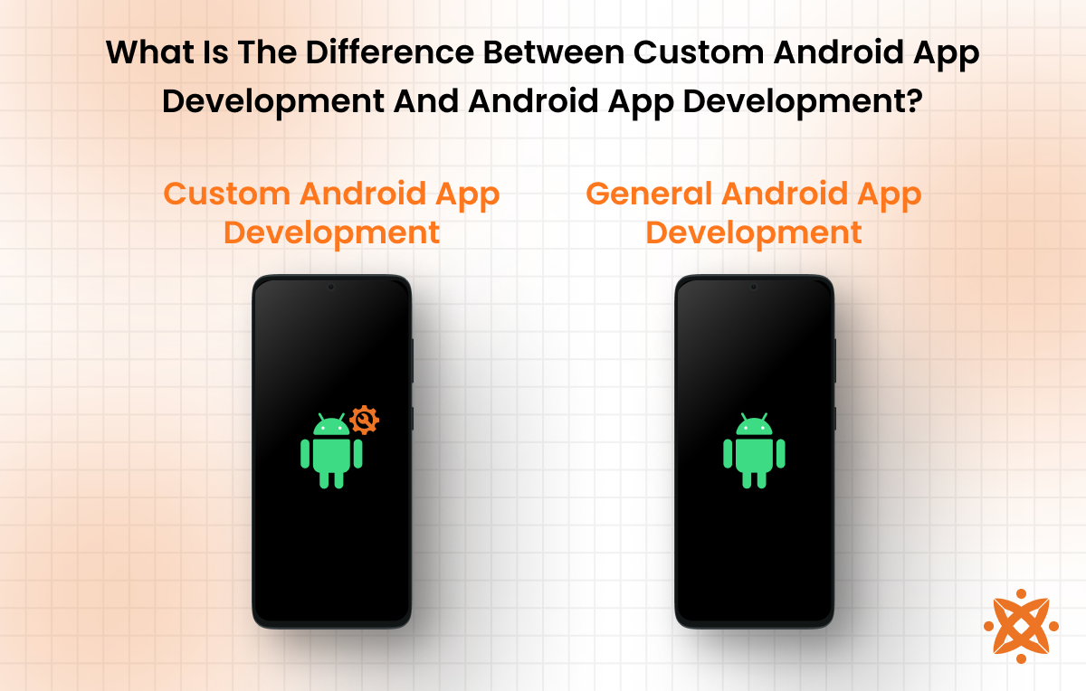 Difference between standard Android app development and custom development approaches