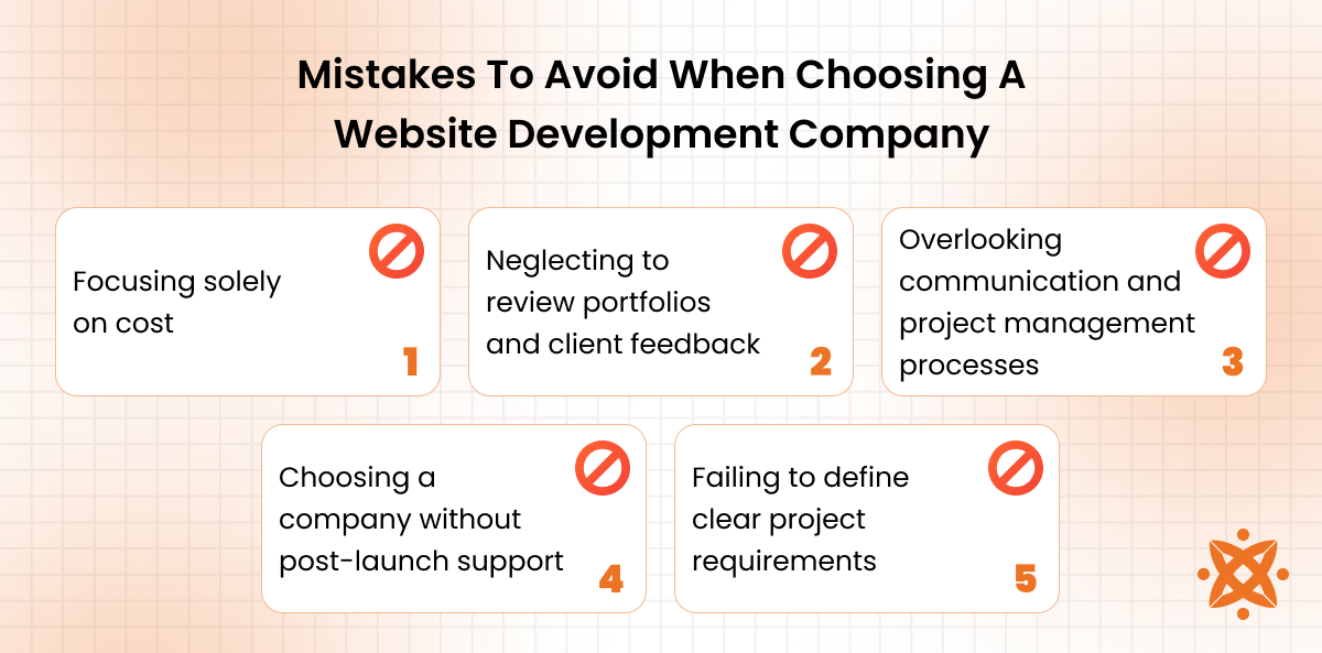 Mistakes to avoid when selecting a website development company