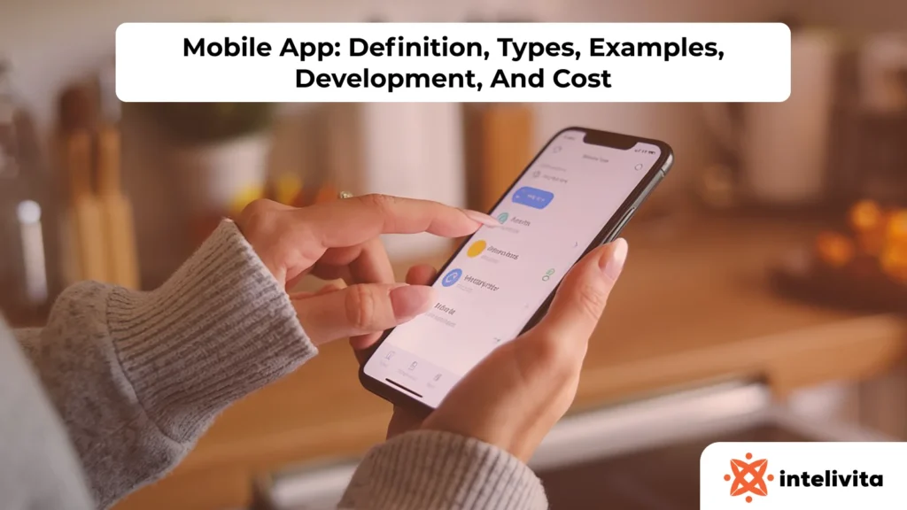 Definition of mobile apps with types, popular examples, development process, and cost breakdown
