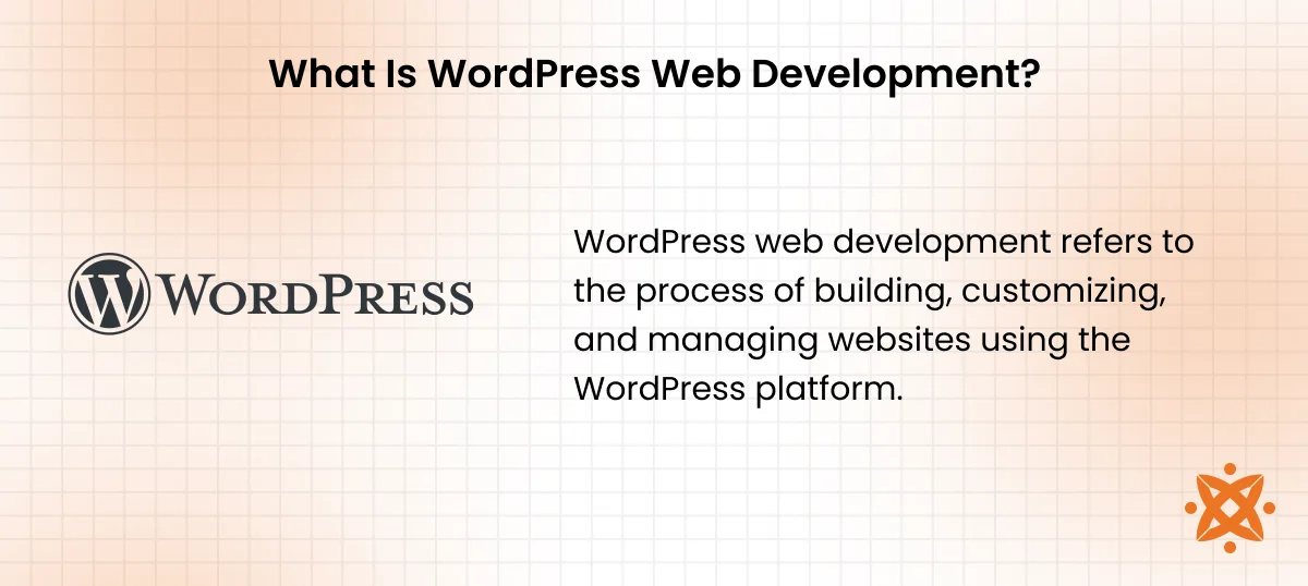 Explanation of WordPress web development with CMS features and customization scope