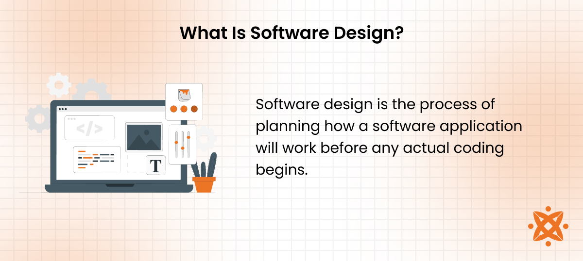 Explanation of software design with architecture components and UI planning